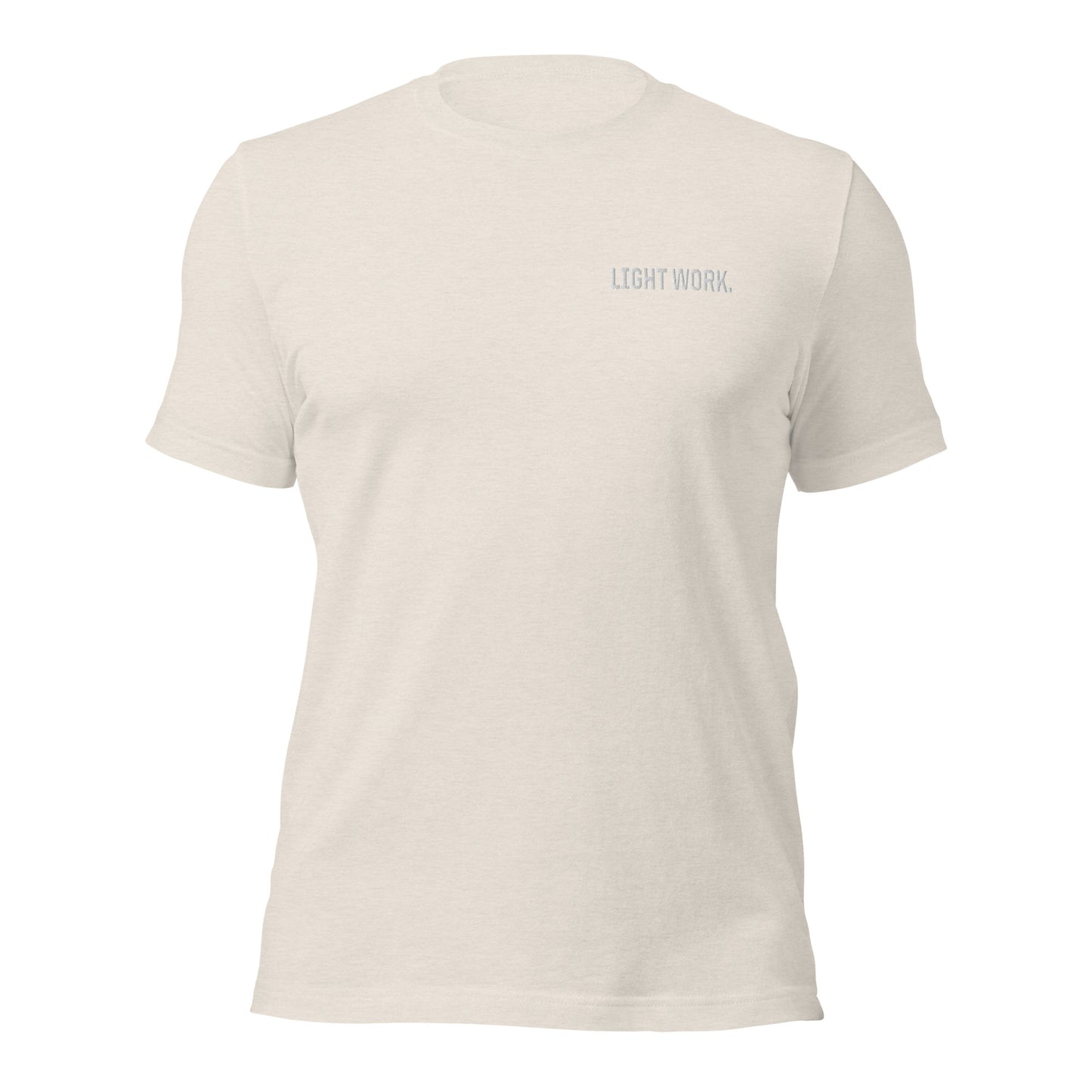 LW WHITE LOGO EMBROIDERED UNISEX T-SHIRT