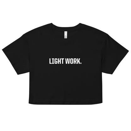 LW WHITE LOGO CROP TOP